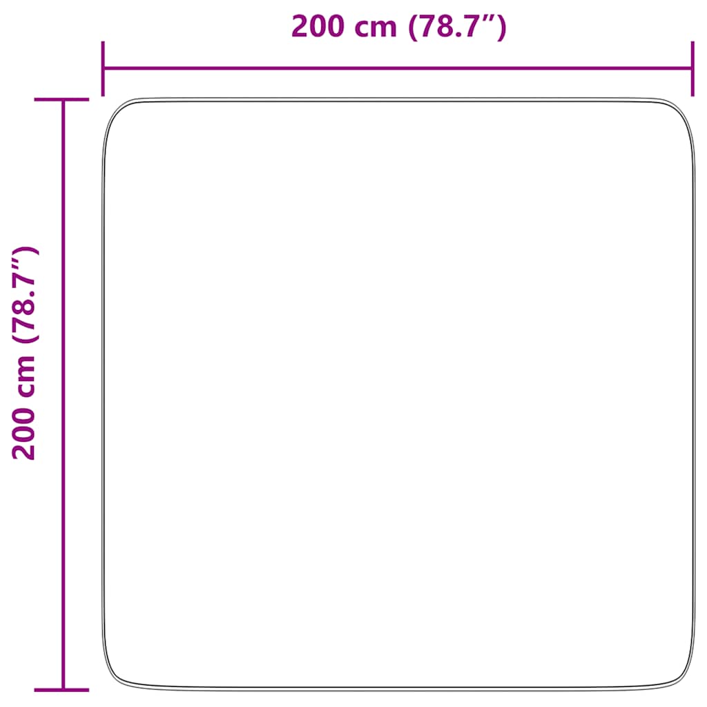 Tappeto Shaggy a Pelo Lungo NAVARRA Grigio Chiaro 200x200 cm | homemem39