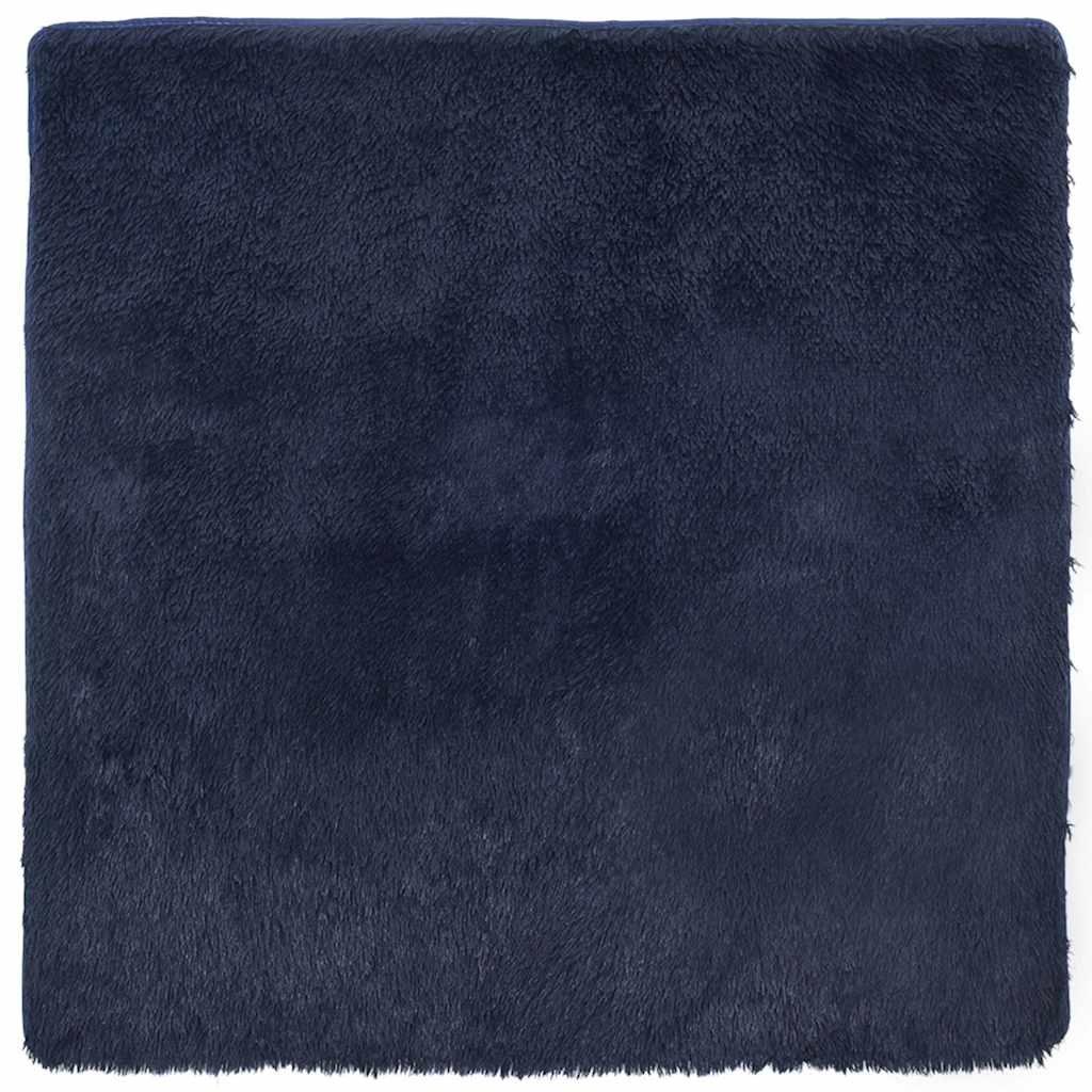 Tappeto Shaggy a Pelo Lungo NAVARRA Blu Marino 200x200 cm - homemem39