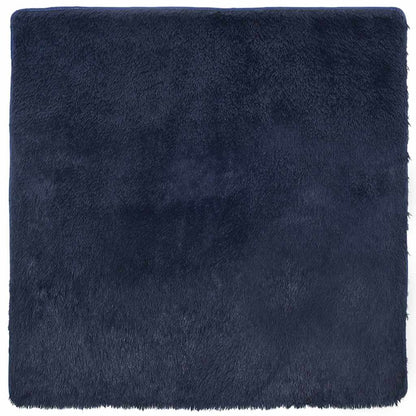 Tappeto Shaggy a Pelo Lungo NAVARRA Blu Marino 200x200 cm - homemem39
