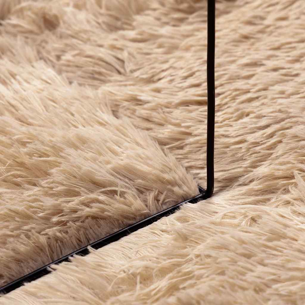 Tappeto Shaggy a Pelo Lungo NAVARRA Beige 240x240 cm poliestere | homemem39