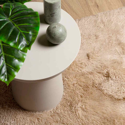 Tappeto Shaggy a Pelo Lungo NAVARRA Beige 240x240 cm poliestere - homemem39