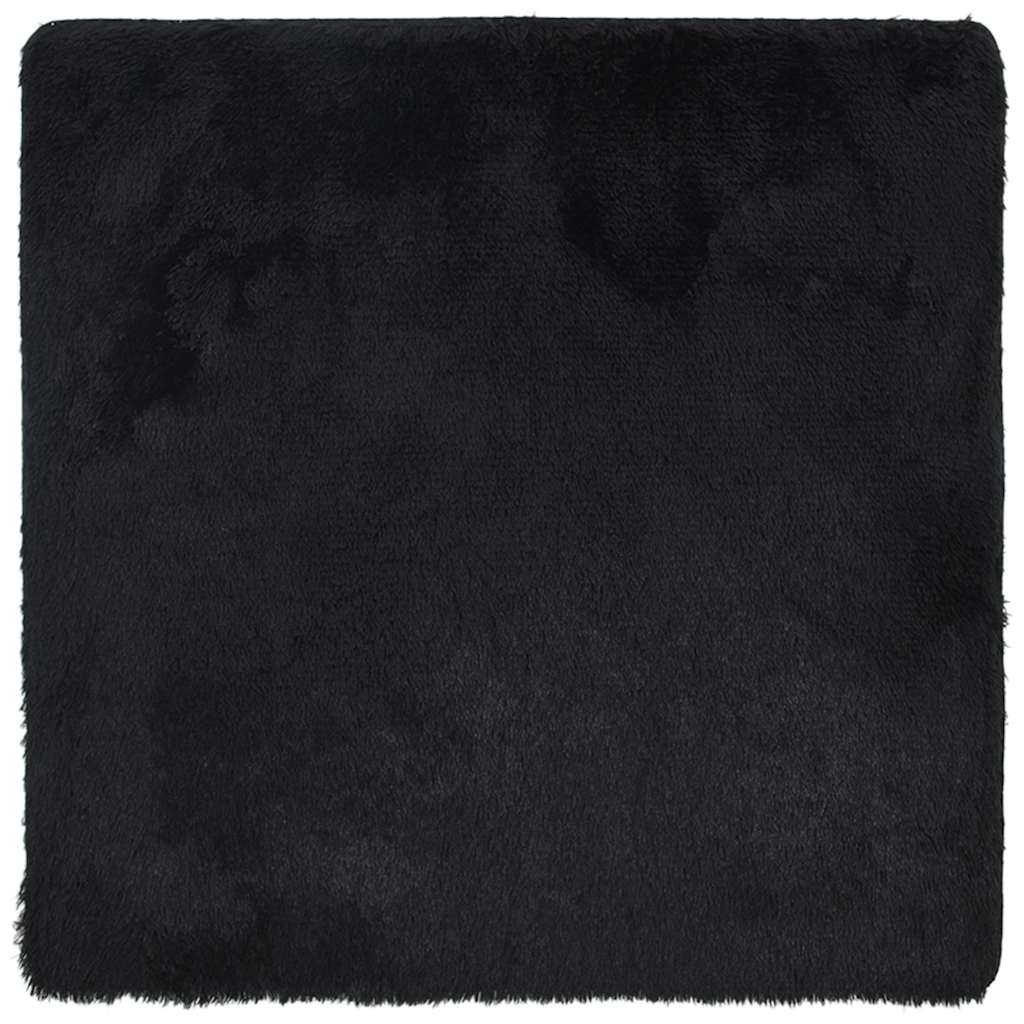 Tappeto Shaggy a Pelo Lungo NAVARRA Nero 240x240 cm poliestere - homemem39