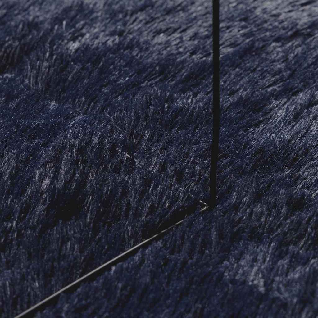 Tappeto Shaggy a Pelo Lungo NAVARRA Blu Marino 240x240 cm