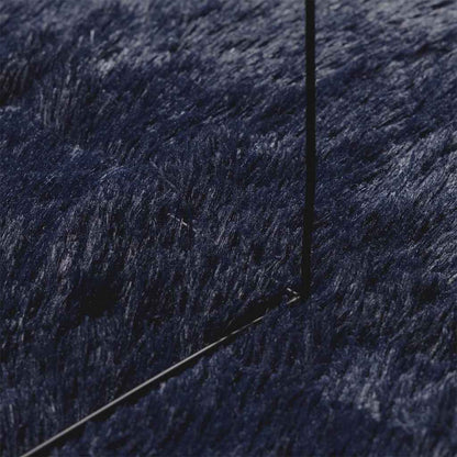 Tappeto Shaggy a Pelo Lungo NAVARRA Blu Marino 240x240 cm