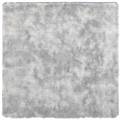 Tappeto Shaggy a Pelo Lungo NAVARRA Grigio Argento 240x240cm