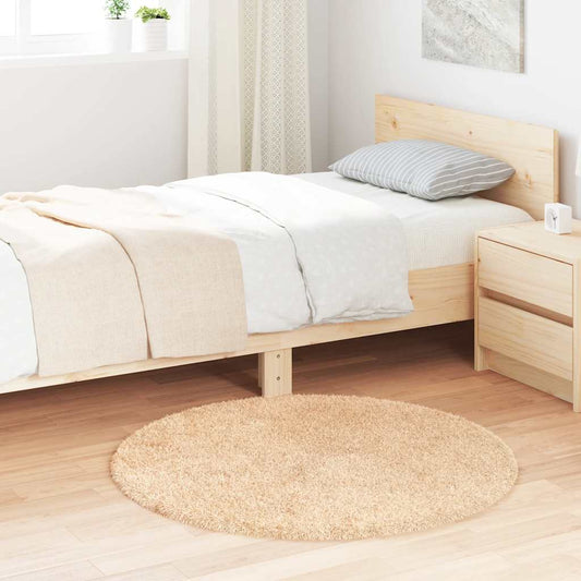 Tappeto Shaggy a Pelo Lungo NAVARRA Beige 100x100 cm poliestere - homemem39