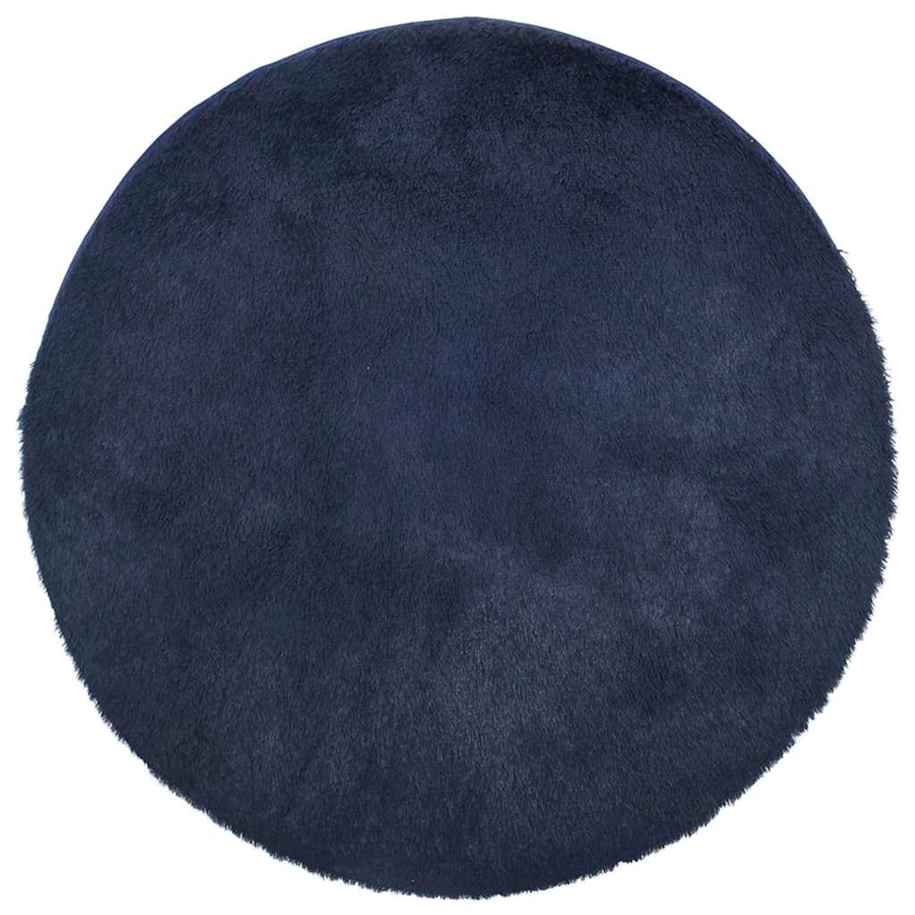 Tappeto Shaggy a Pelo Lungo NAVARRA Blu Marino 100x100 cm | homemem39