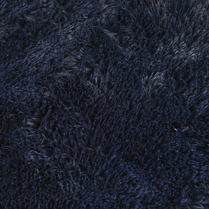 Tappeto Shaggy a Pelo Lungo NAVARRA Blu Marino 100x100 cm | homemem39