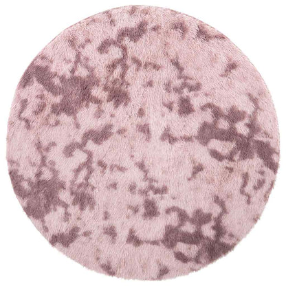 Tappeto Shaggy a Pelo Lungo NAVARRA Rosa Antico 120x120cm - homemem39