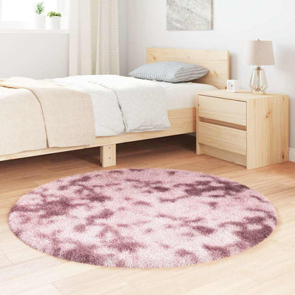 Tappeto Shaggy a Pelo Lungo NAVARRA Rosa Antico 120x120cm - homemem39