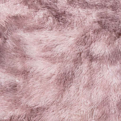 Tappeto Shaggy a Pelo Lungo NAVARRA Rosa Antico 120x120cm - homemem39