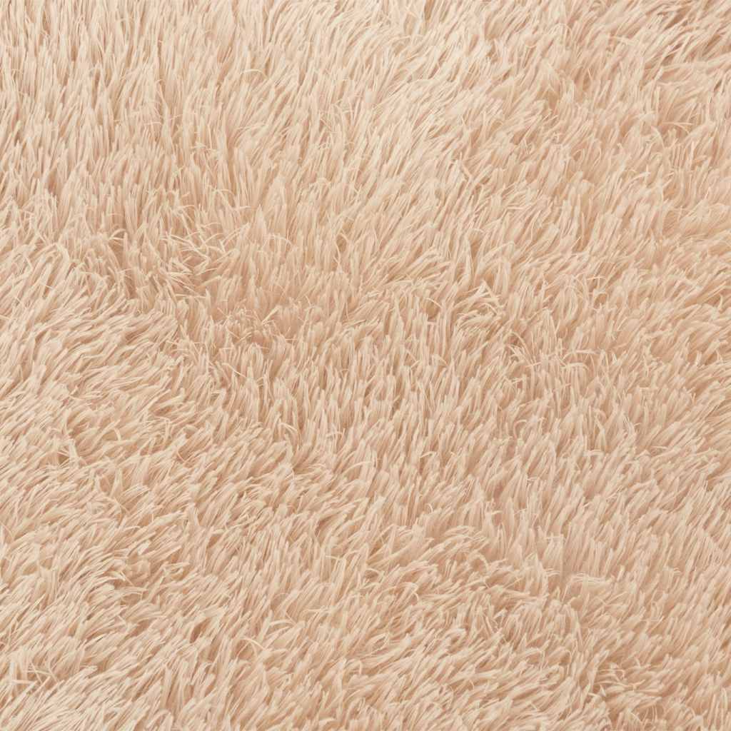 Tappeto Shaggy a Pelo Lungo NAVARRA Beige 160x160 cm poliestere