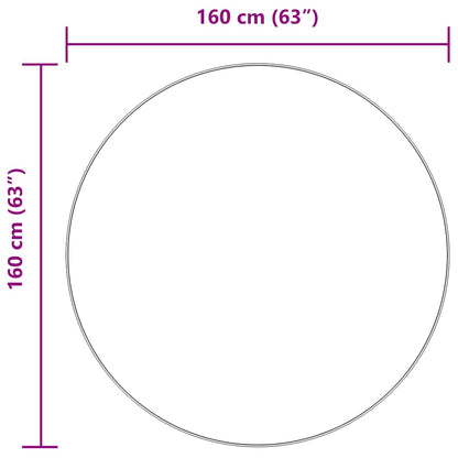 Tappeto Shaggy a Pelo Lungo NAVARRA Beige 160x160 cm poliestere