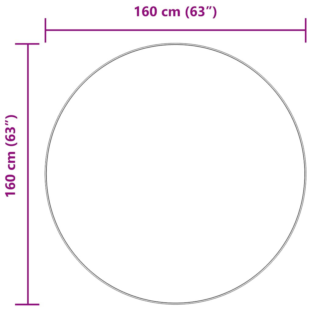 Tappeto Shaggy a Pelo Lungo NAVARRA Grigio Scuro 160x160 cm - homemem39