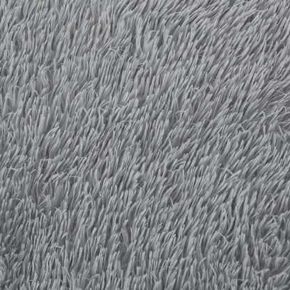 Tappeto Shaggy a Pelo Lungo NAVARRA Grigio Chiaro 160x160 cm