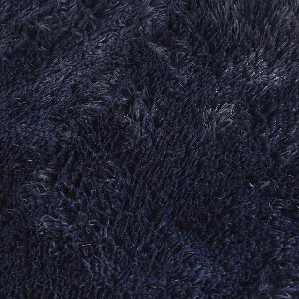 Tappeto Shaggy a Pelo Lungo NAVARRA Blu Marino 160x160 cm