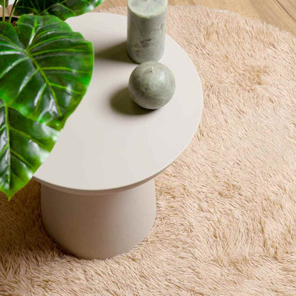 Tappeto Shaggy a Pelo Lungo NAVARRA Beige 200x200 cm poliestere