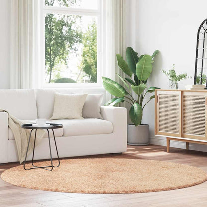 Tappeto Shaggy a Pelo Lungo NAVARRA Beige 200x200 cm poliestere