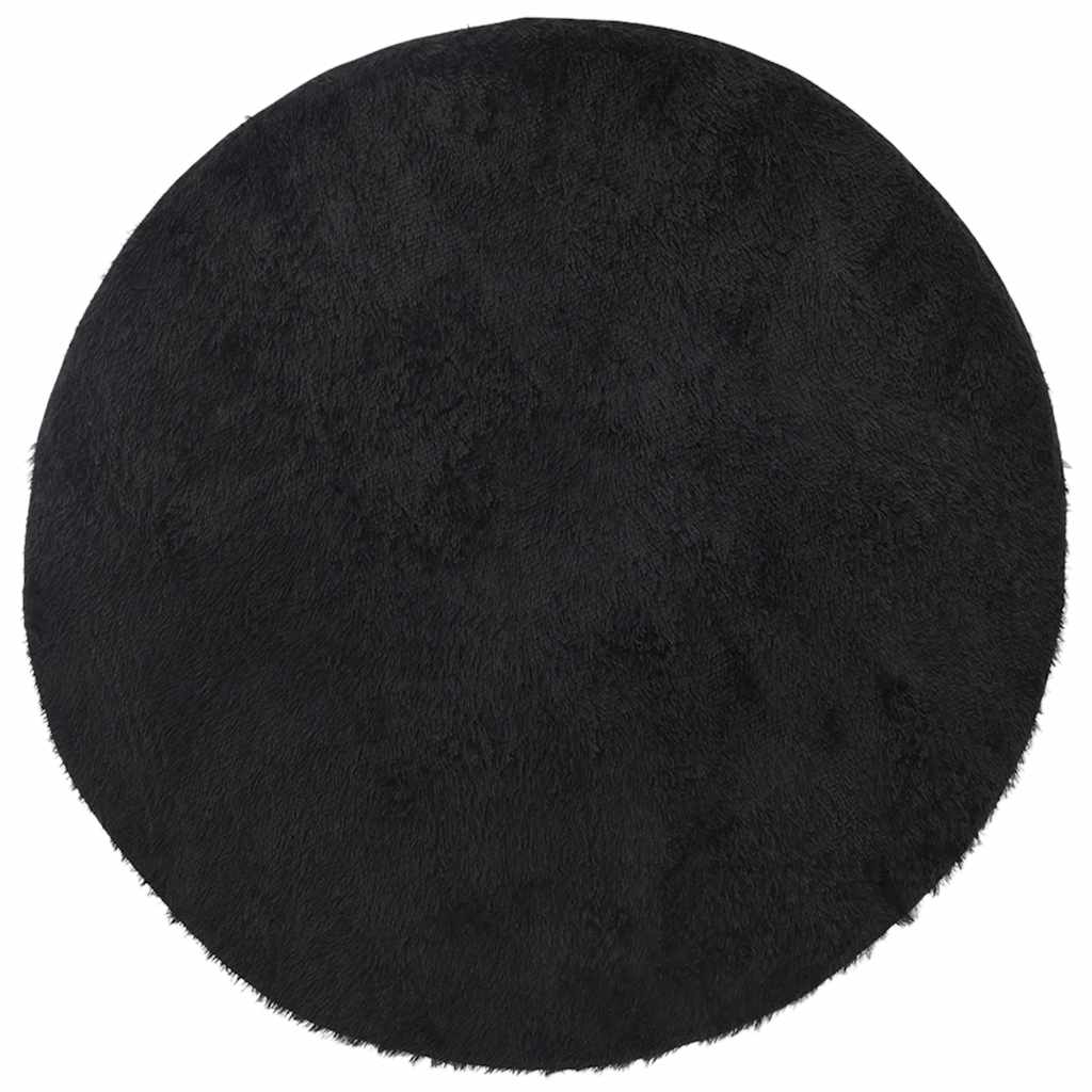 Tappeto Shaggy a Pelo Lungo NAVARRA Nero 200x200 cm poliestere - homemem39