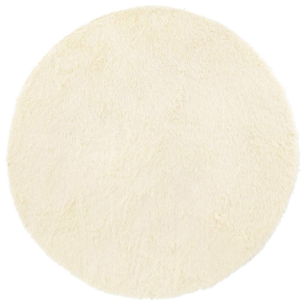Tappeto Shaggy a Pelo Lungo NAVARRA Crema 200x200 cm poliestere