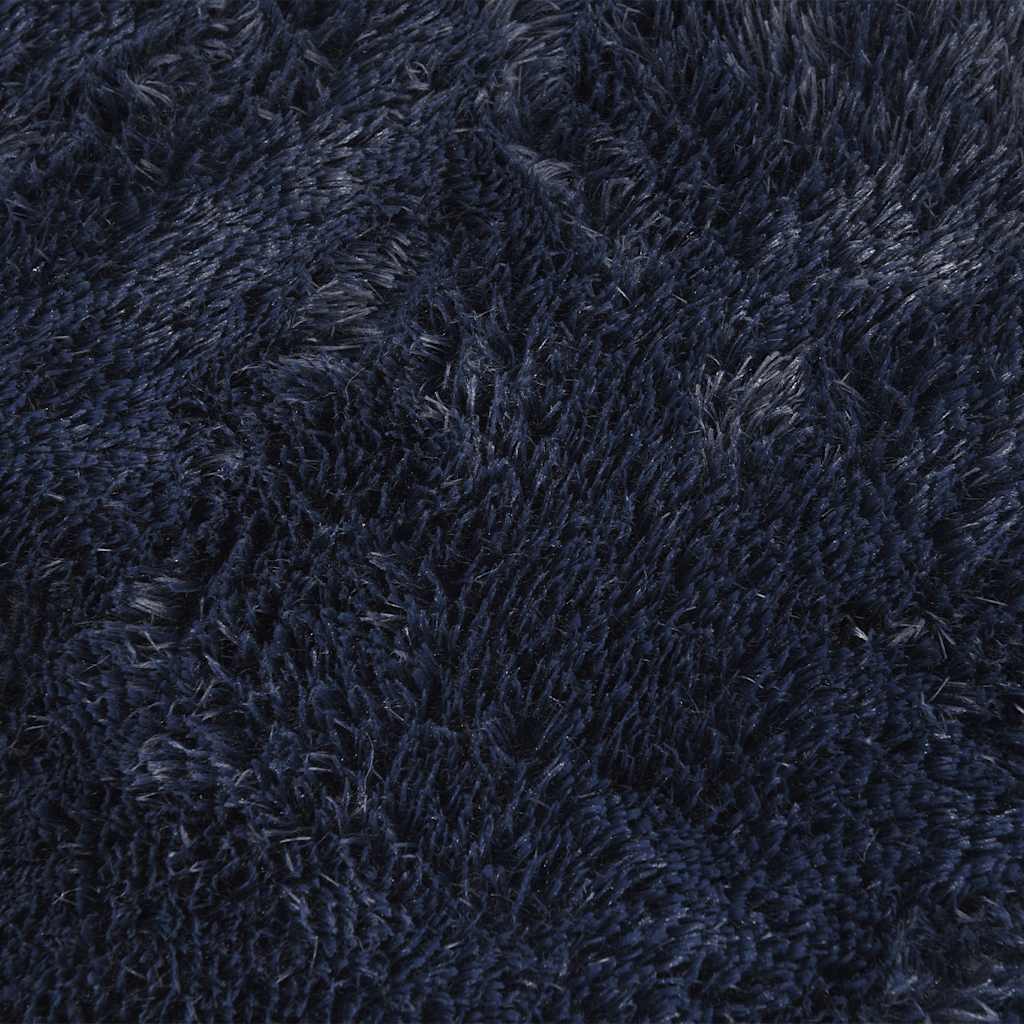 Tappeto Shaggy a Pelo Lungo NAVARRA Blu Marino 200x200 cm | homemem39
