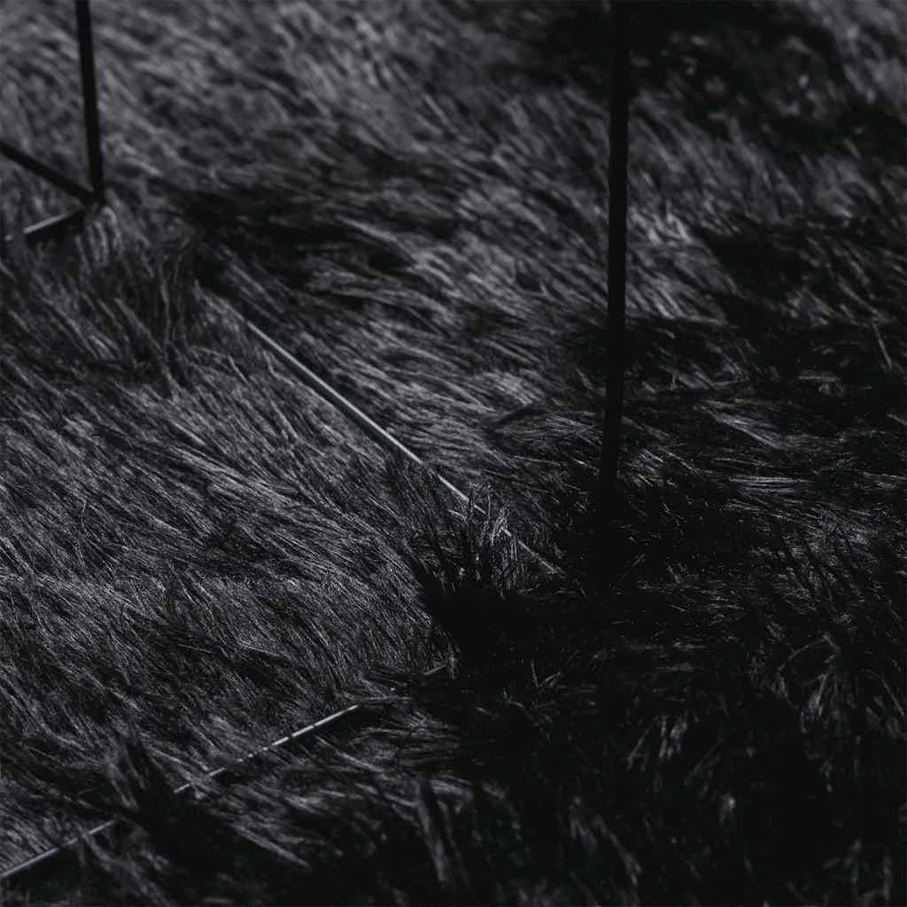 Tappeto Shaggy a Pelo Lungo NAVARRA Nero 300x200 cm poliestere