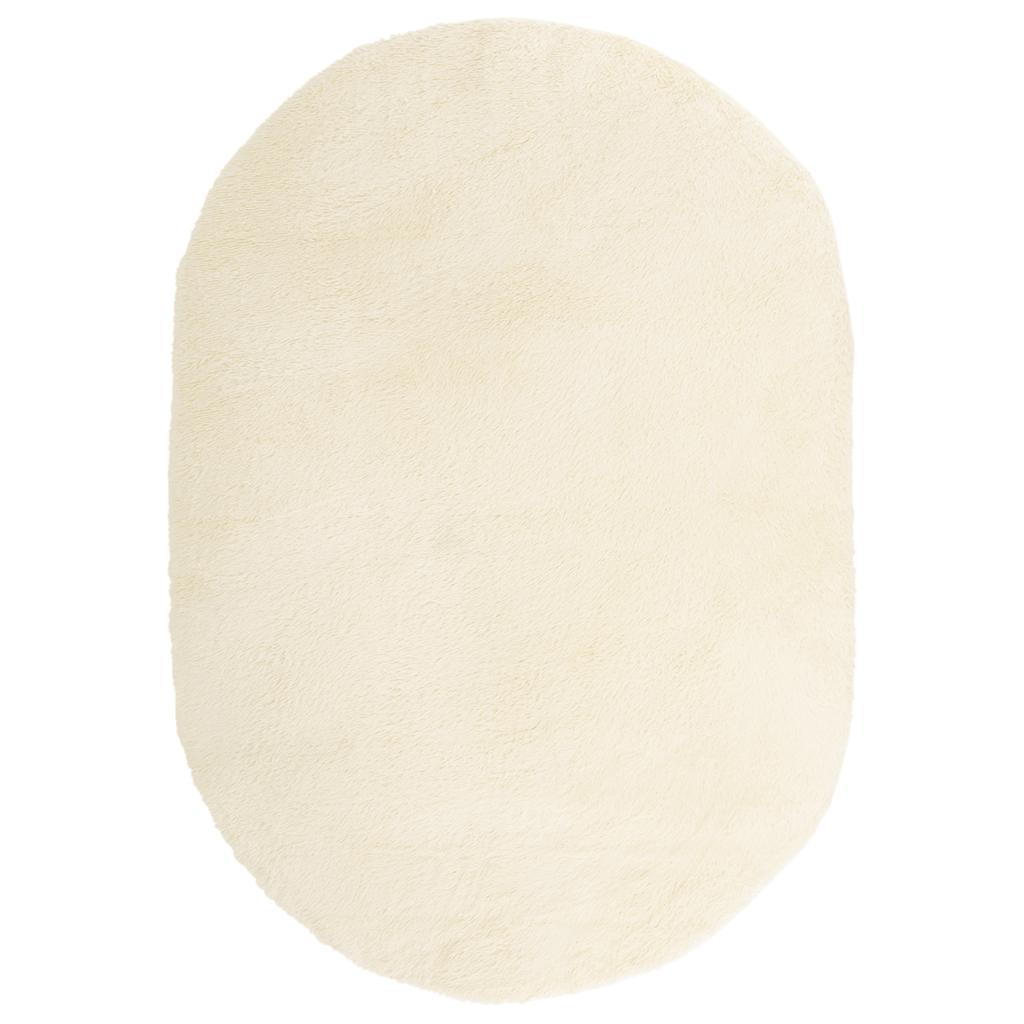 Tappeto Shaggy a Pelo Lungo NAVARRA Crema 300x200 cm poliestere