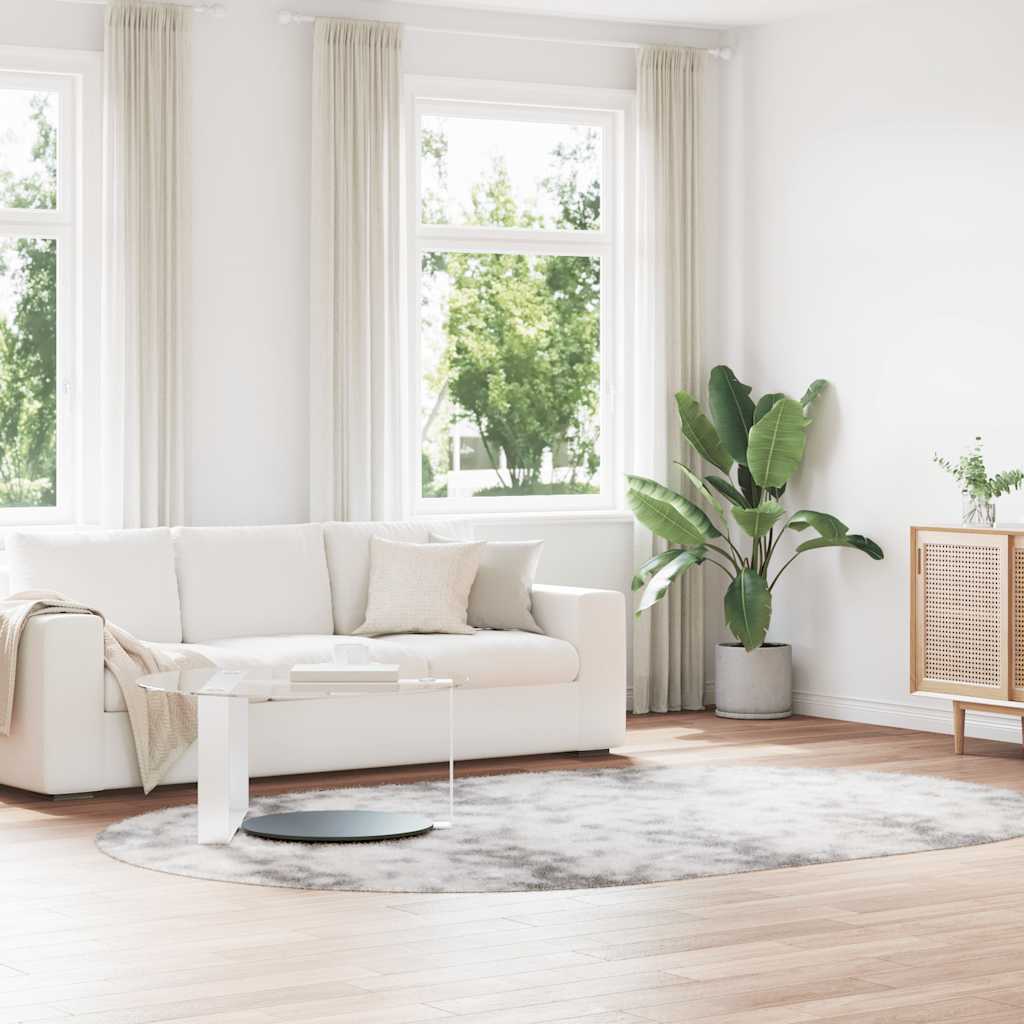 Tappeto Shaggy a Pelo Lungo NAVARRA Grigio Argento 300x200 cm - homemem39