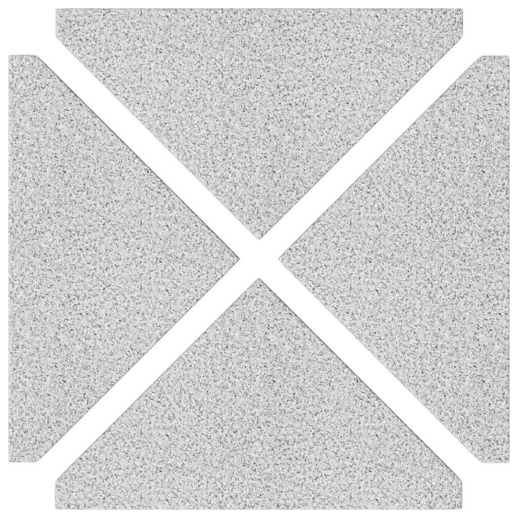 Piastre per Parasole 4 pz in Granito Triangolare 14 kg Grigio
