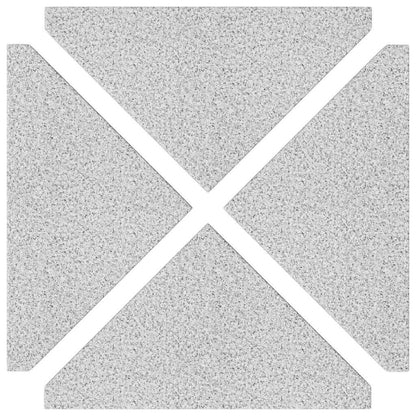 Piastre per Parasole 4 pz in Granito Triangolare 14 kg Grigio