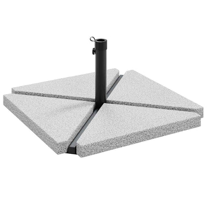 Set Base per Ombrellone da Giardino 5 pz in Granito e Acciaio