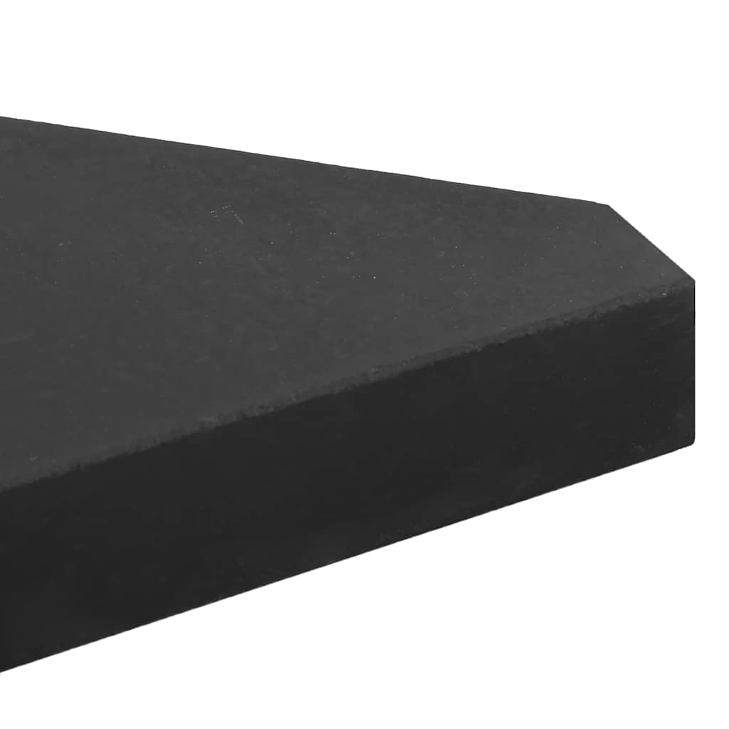 Piastre per Parasole 4 pz in Granito Triangolare 14 kg Nero | homemem39