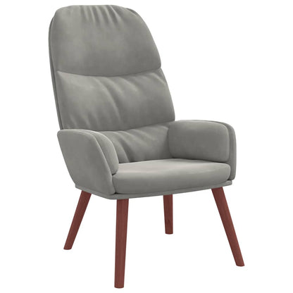 Sedia Relax Grigio Chiaro in Velluto | homemem39