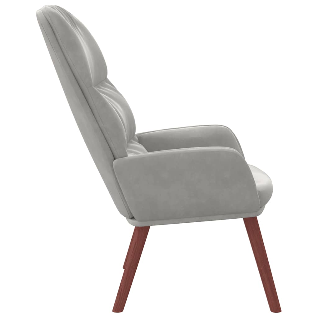 Sedia Relax Grigio Chiaro in Velluto | homemem39