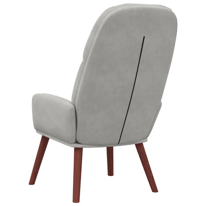 Sedia Relax Grigio Chiaro in Velluto | homemem39