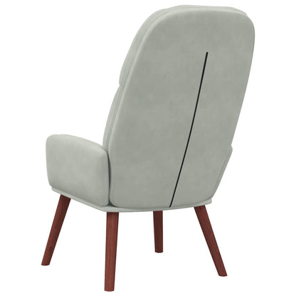 Sedia Relax Grigio Chiaro in Velluto - homemem39