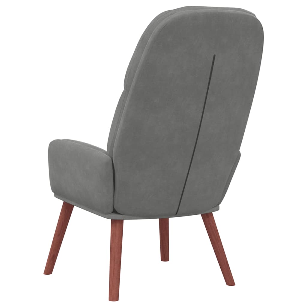 Sedia Relax Grigio Scuro in Velluto | homemem39