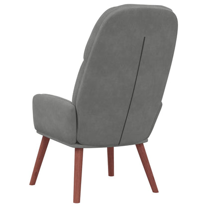 Sedia Relax Grigio Scuro in Velluto | homemem39