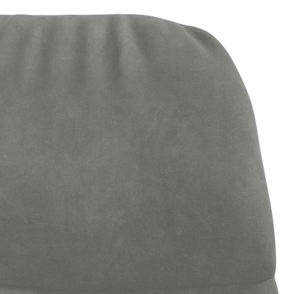 Sedia Relax Grigio Scuro in Velluto | homemem39