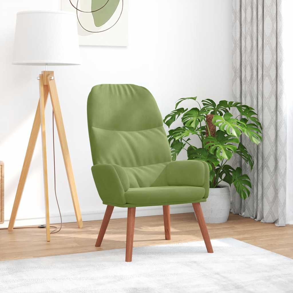 Sedia Relax Verde Chiaro in Velluto | homemem39