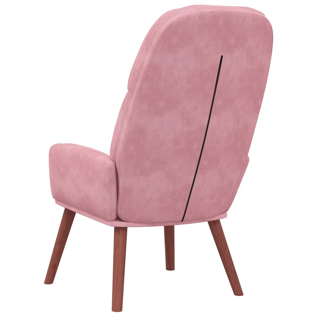 Sedia Relax Rosa in Velluto | homemem39