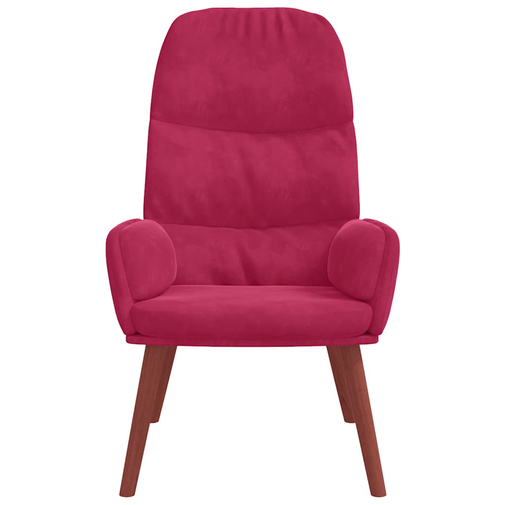 Sedia Relax Rosso Vino in Velluto