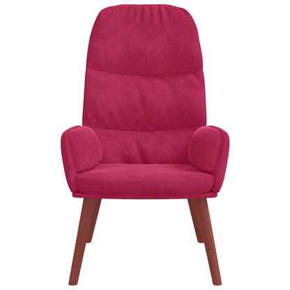 Sedia Relax Rosso Vino in Velluto