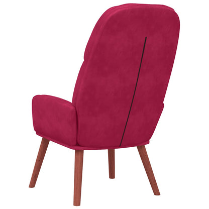 Sedia Relax Rosso Vino in Velluto