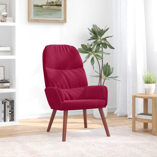 Sedia Relax Rosso Vino in Velluto