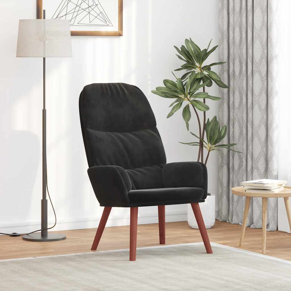 Poltrona Relax Nera in Velluto | homemem39