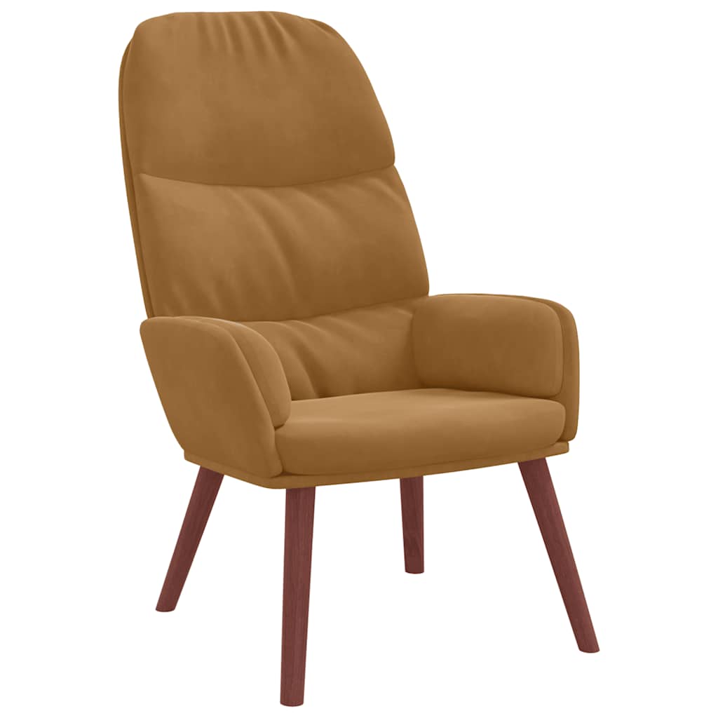 Poltrona Relax Marrone in Velluto | homemem39