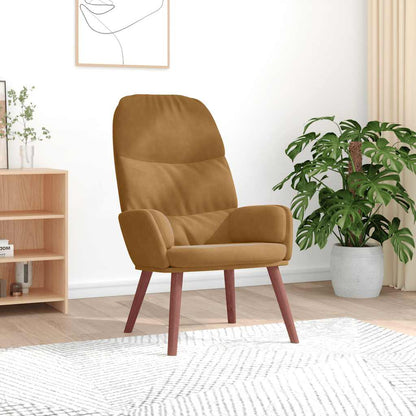 Poltrona Relax Marrone in Velluto | homemem39