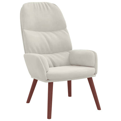 Sedia Relax Bianco Crema Velluto | homemem39