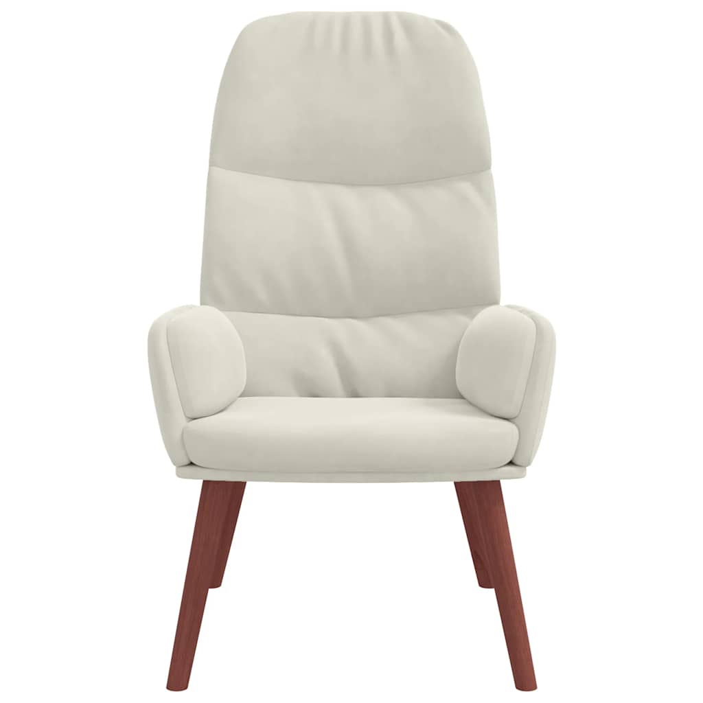 Sedia Relax Bianco Crema Velluto | homemem39